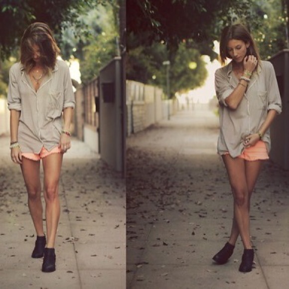 LF Carmar Orange Hued Open Hem Shorties 27 - Picture 2 of 10